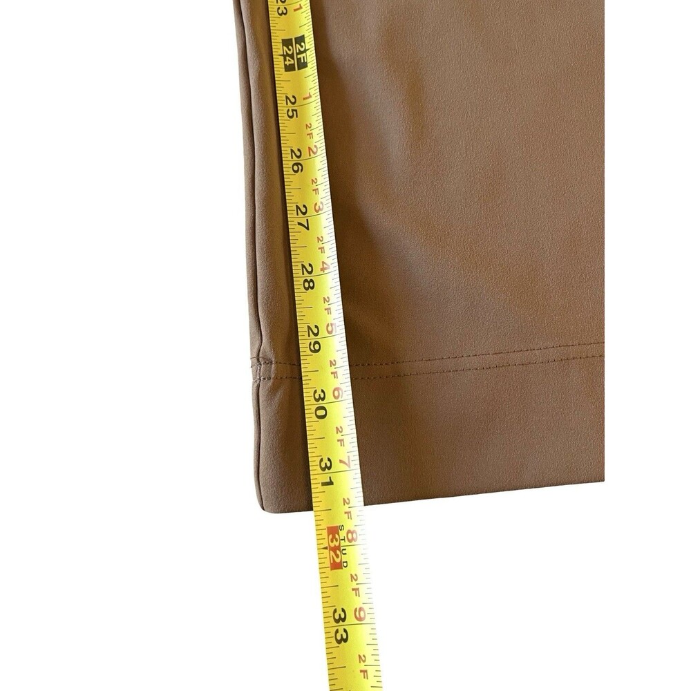 Halara Wide Leg Pants XL Tall Brown High Rise Stretch Pull On Office Casual - Picture 5 of 6